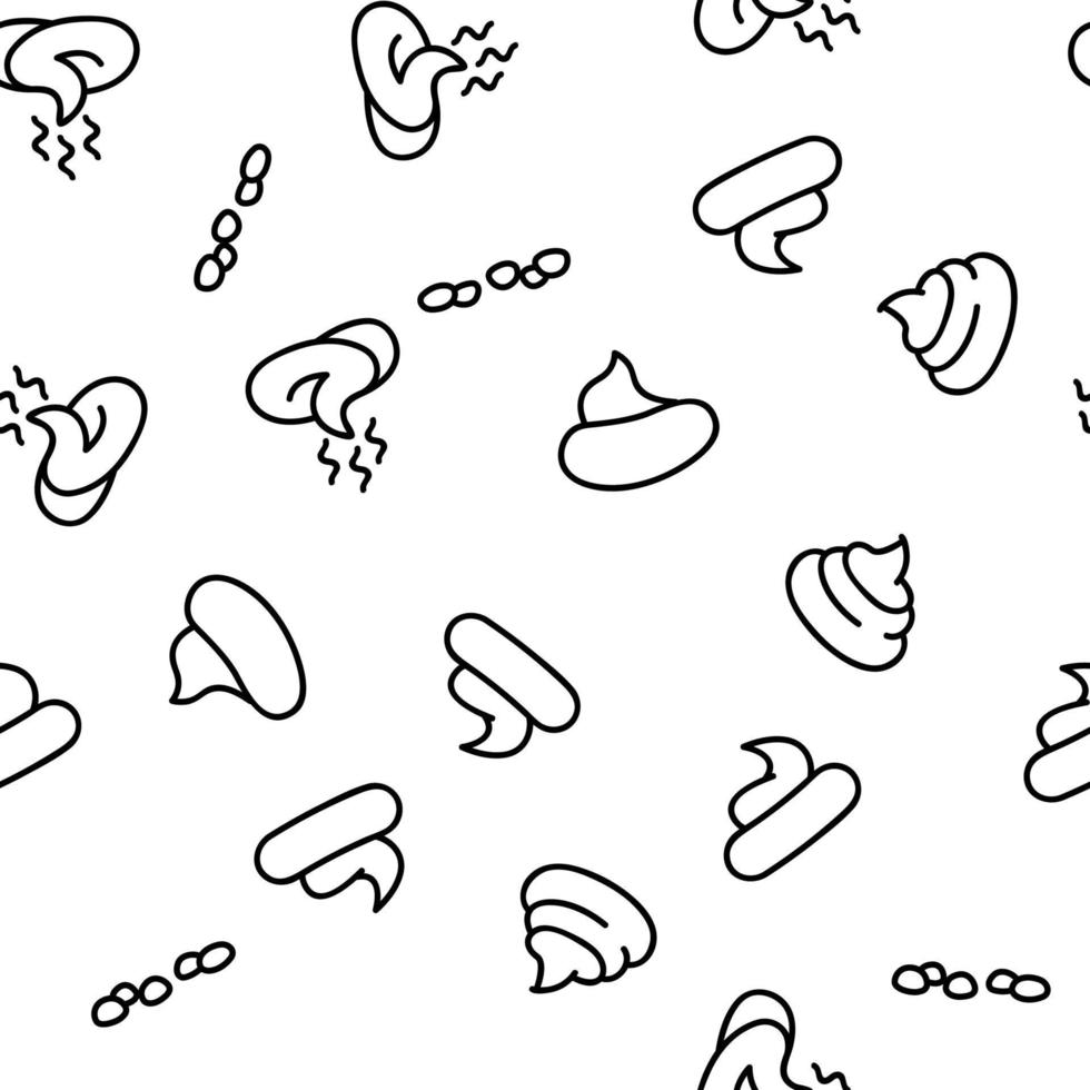 Poop Excrement Pile Vector Seamless Pattern