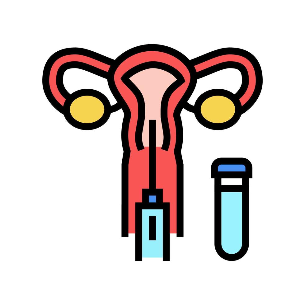 embryo transfer color icon vector illustration