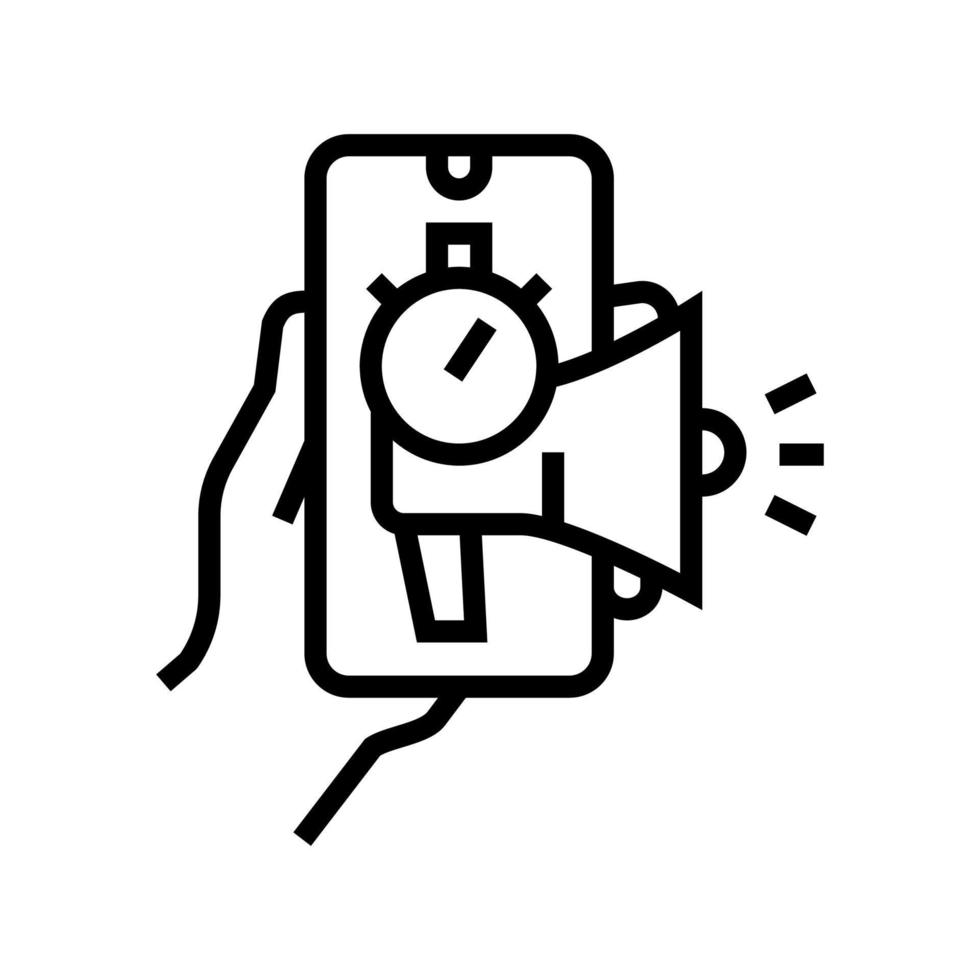 advertising ephemeral line icon vector illustration