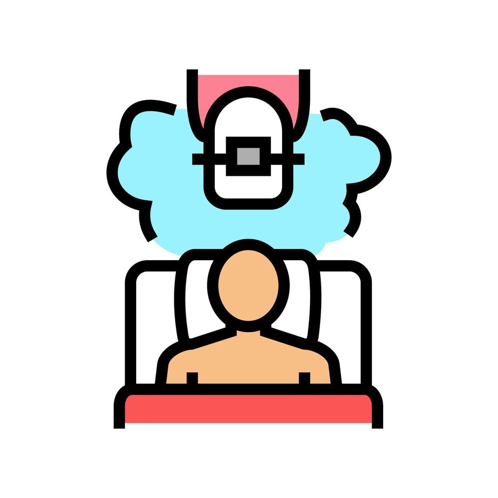 insomnia tooth braces color icon vector illustration