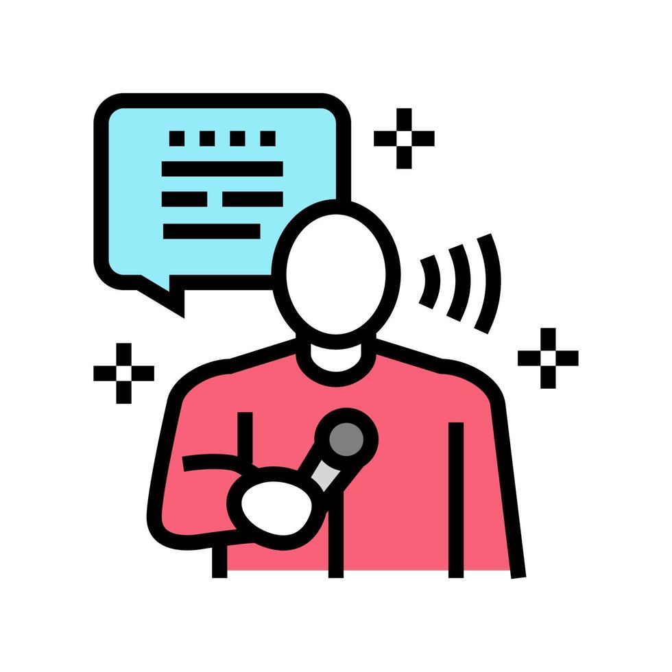 speaker of festival color icon vector illustration