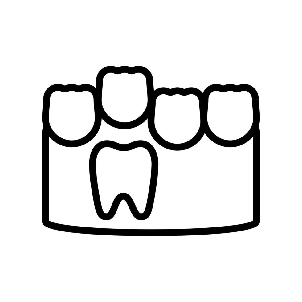 baby and molar teeth line icon vector illustration