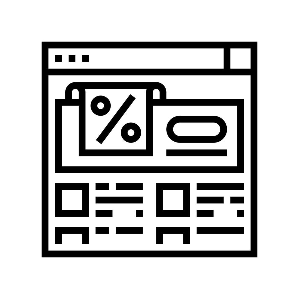 mega sale line icon vector illustration