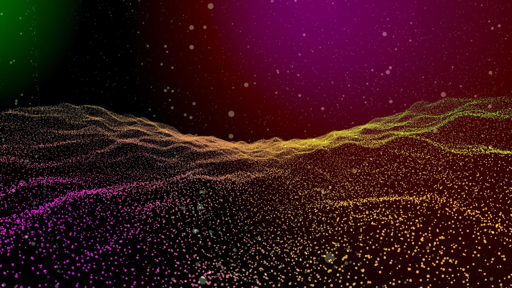 abstract background of color particles on black photo