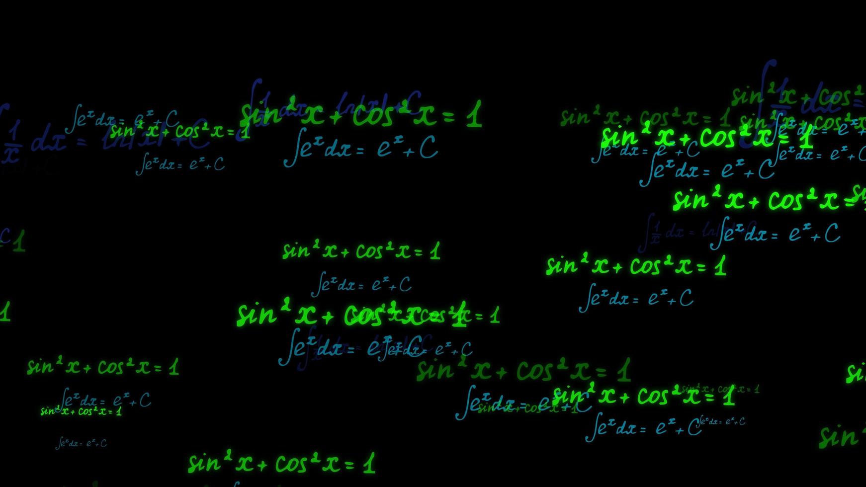 fondo de fórmulas matemáticas en negro foto