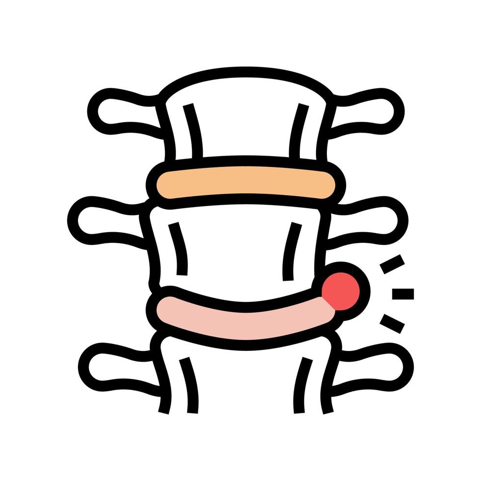 spinal hernia disease color icon vector illustration