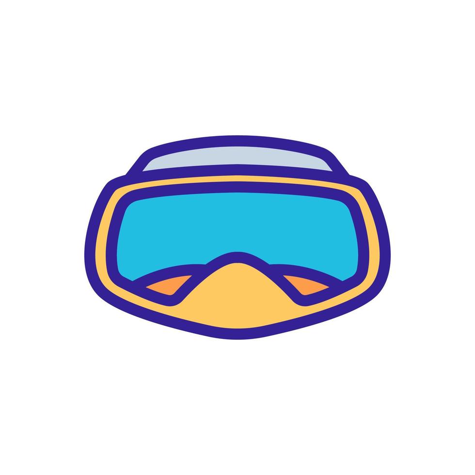water permeable swimming mask icon vector outline illustration