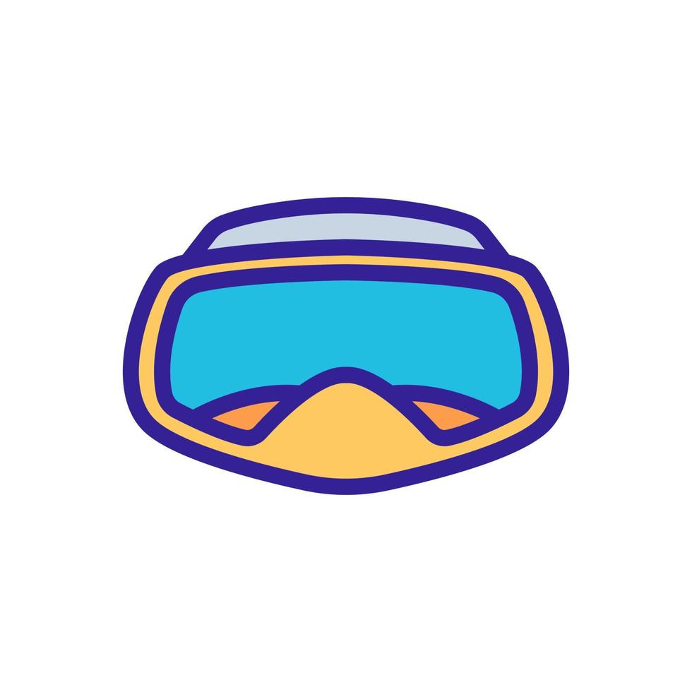 water permeable swimming mask icon vector outline illustration