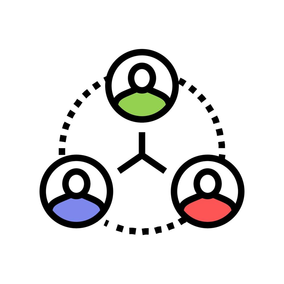 human communication color icon vector illustration