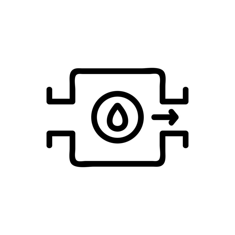 quick water pump icon vector outline illustration