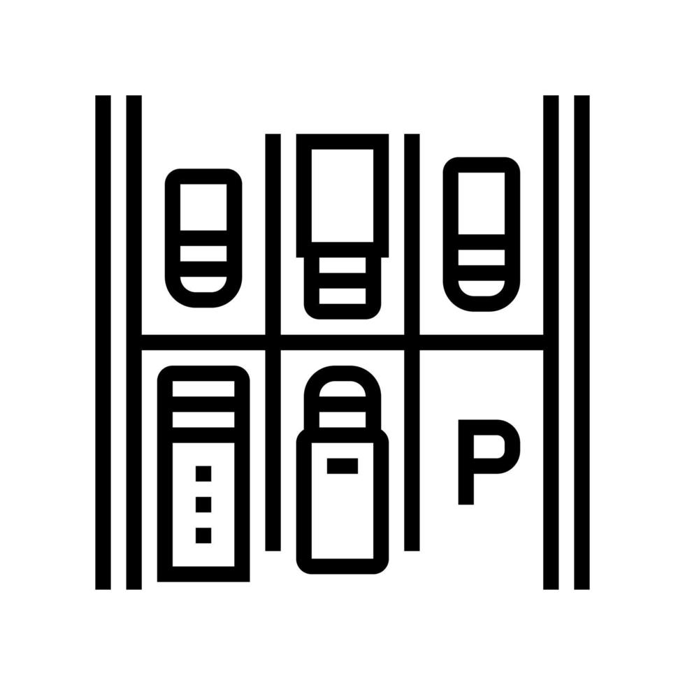free place on parking line icon vector illustration