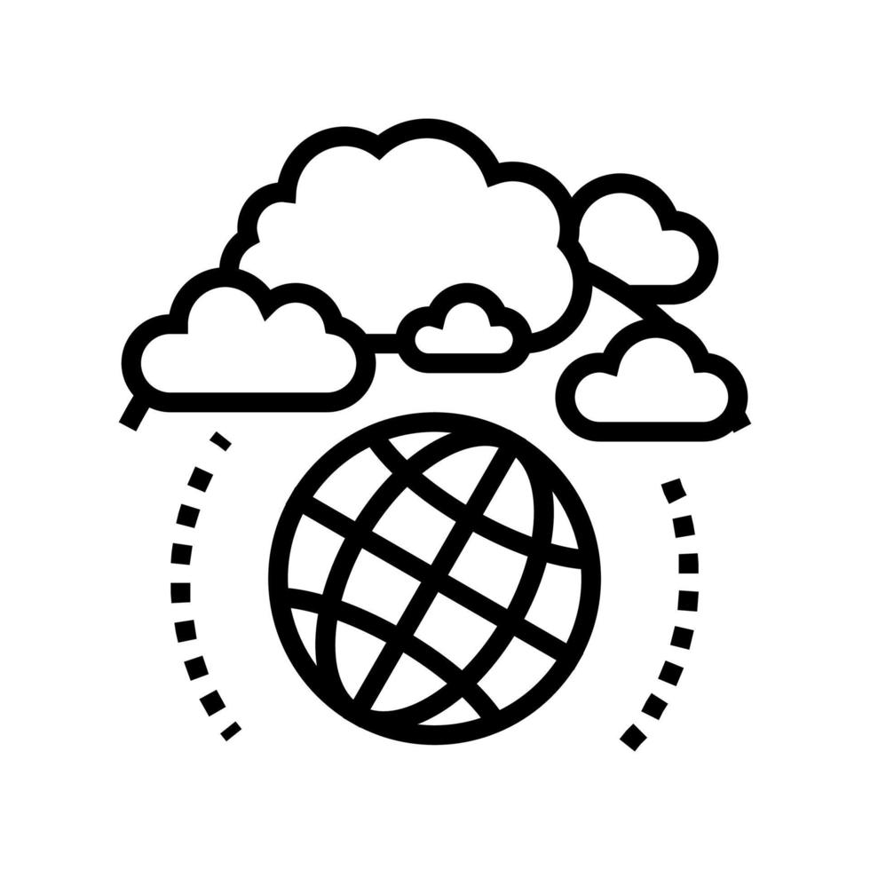 atmosphere ecosystem line icon vector illustration