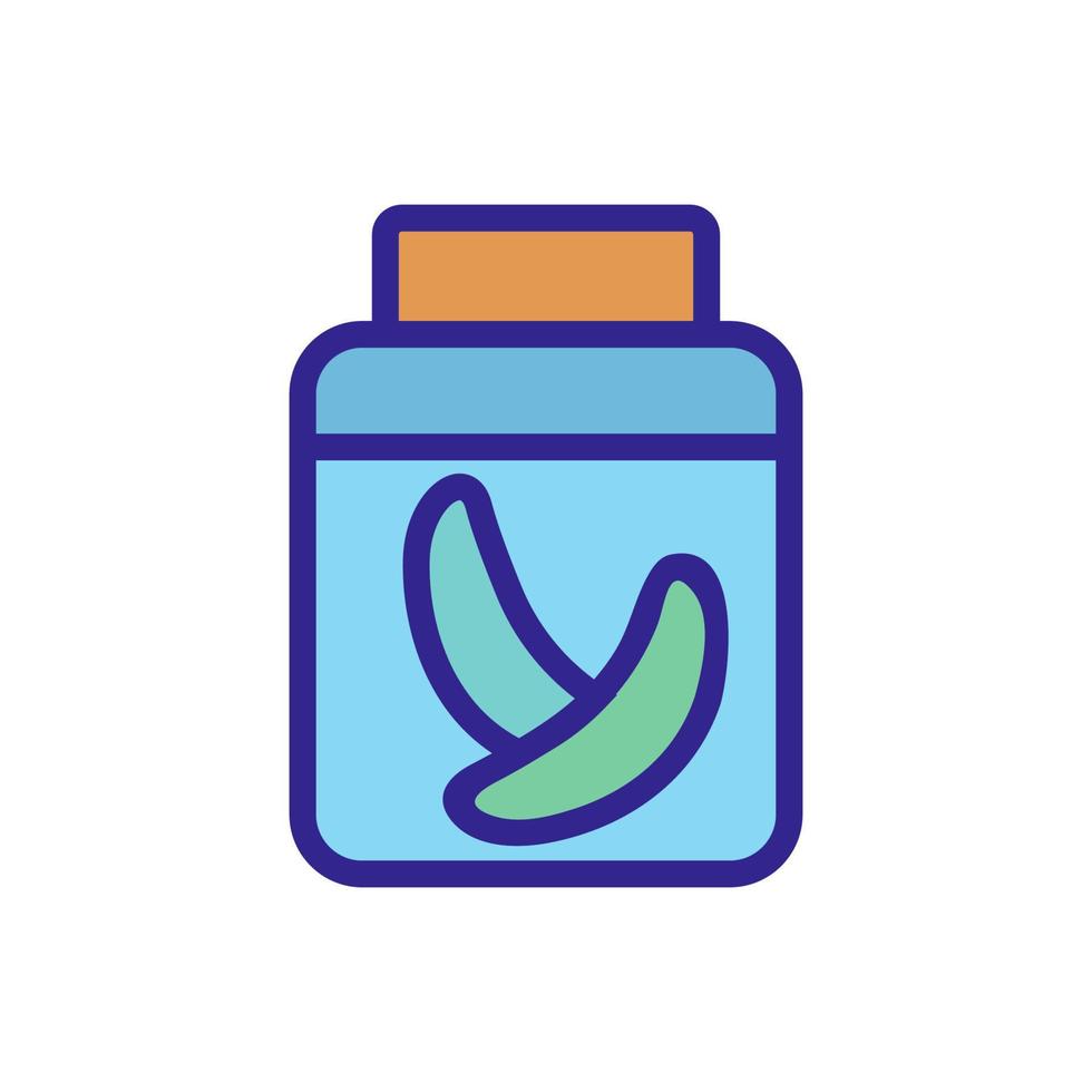 ilustración de contorno de vector de icono de planta de pepino