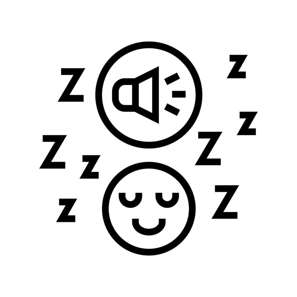 music for sleep line icon vector illustration