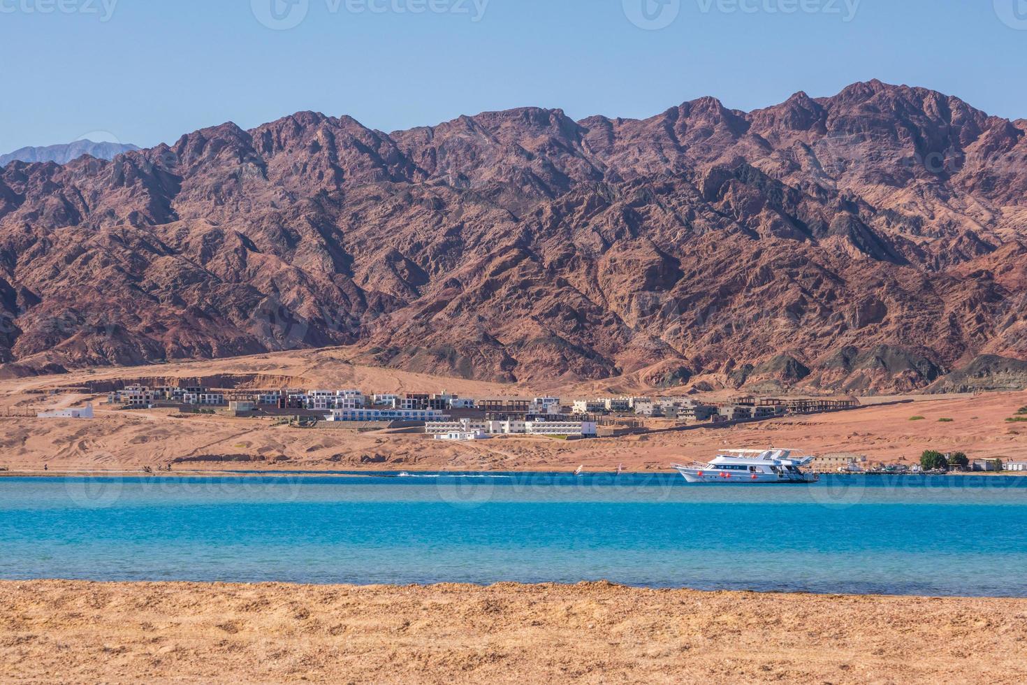 panorama view from the height of the mountains range  to the red sea photo