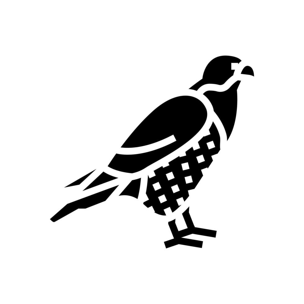 falcon bird glyph icon vector illustration