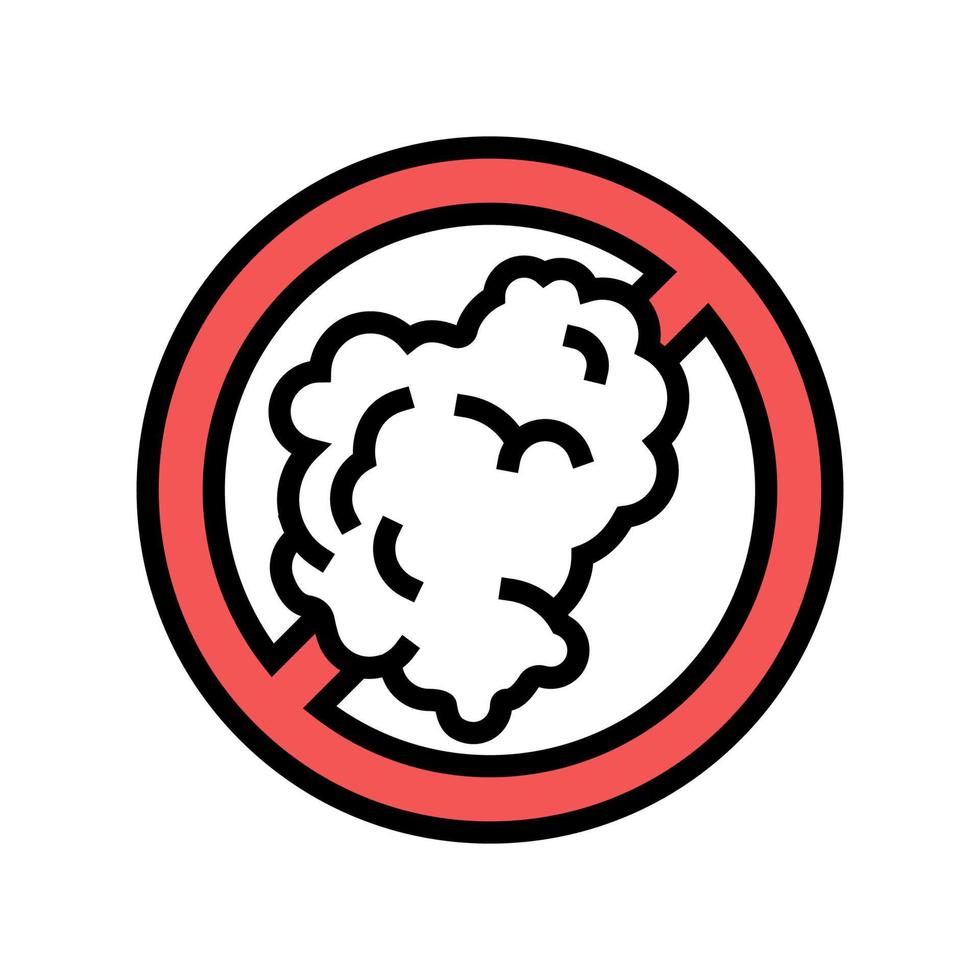 smoking prohibition sign color icon vector illustration