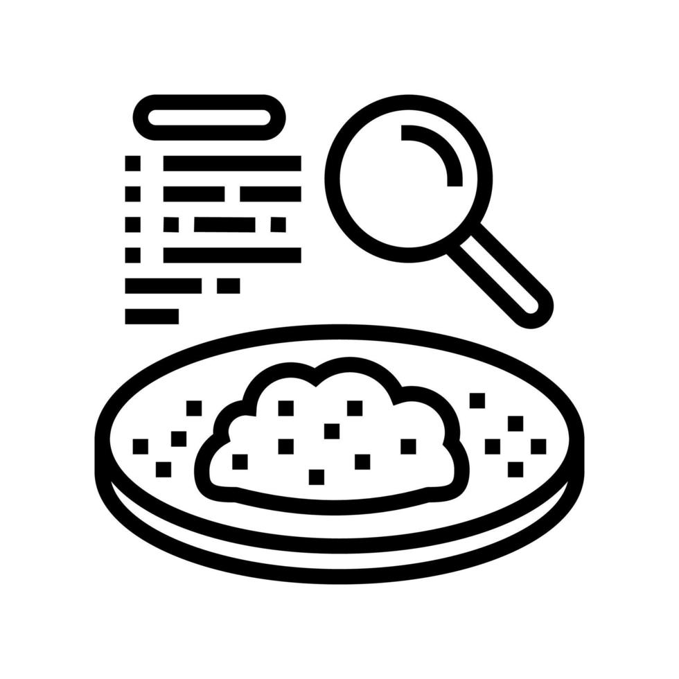 researching and analyzing soil line icon vector illustration