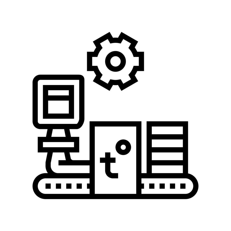 production mineral wool line icon vector illustration