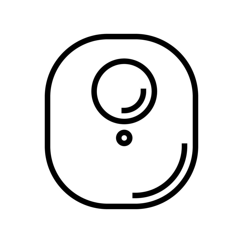 magnetic tag with rfid line icon vector illustration
