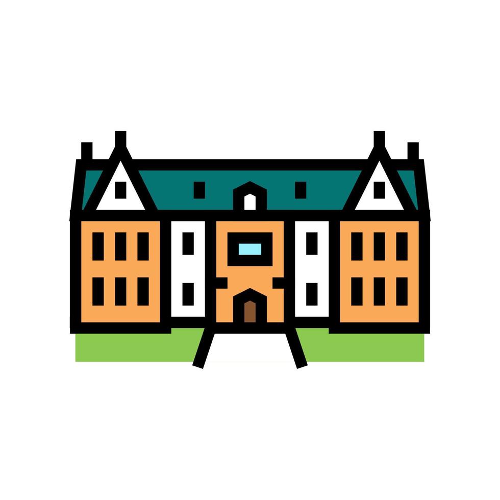 mansion house color icon vector illustration