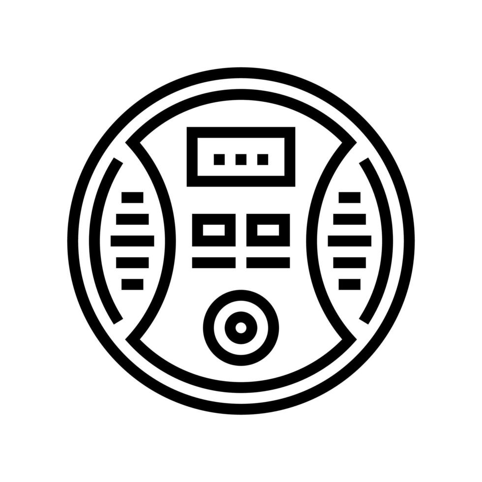 carbon monoxide detector line icon vector illustration