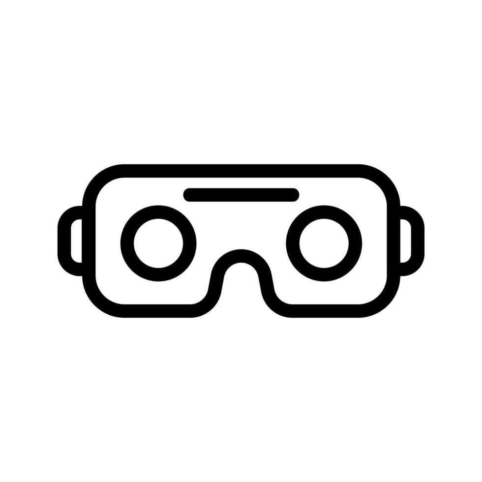 las gafas son un icono de vector virtual. ilustración de símbolo de contorno aislado