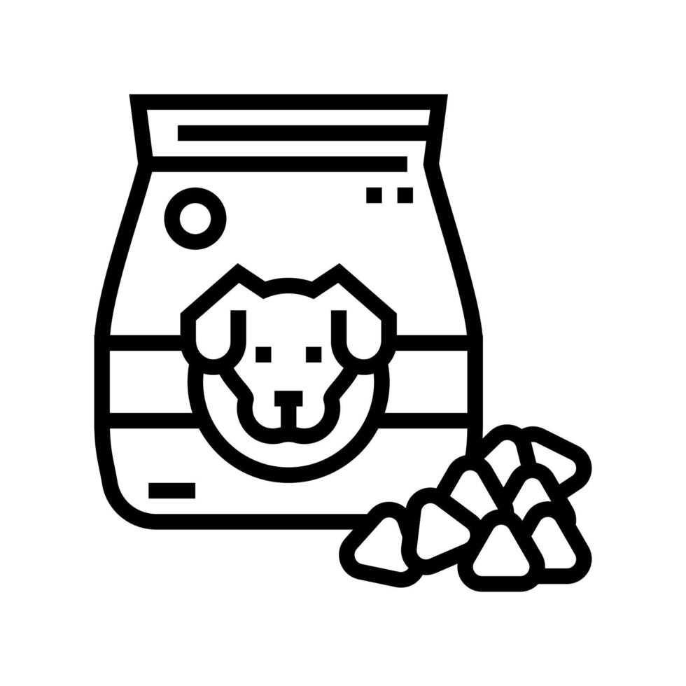 dry food for dog line icon vector illustration