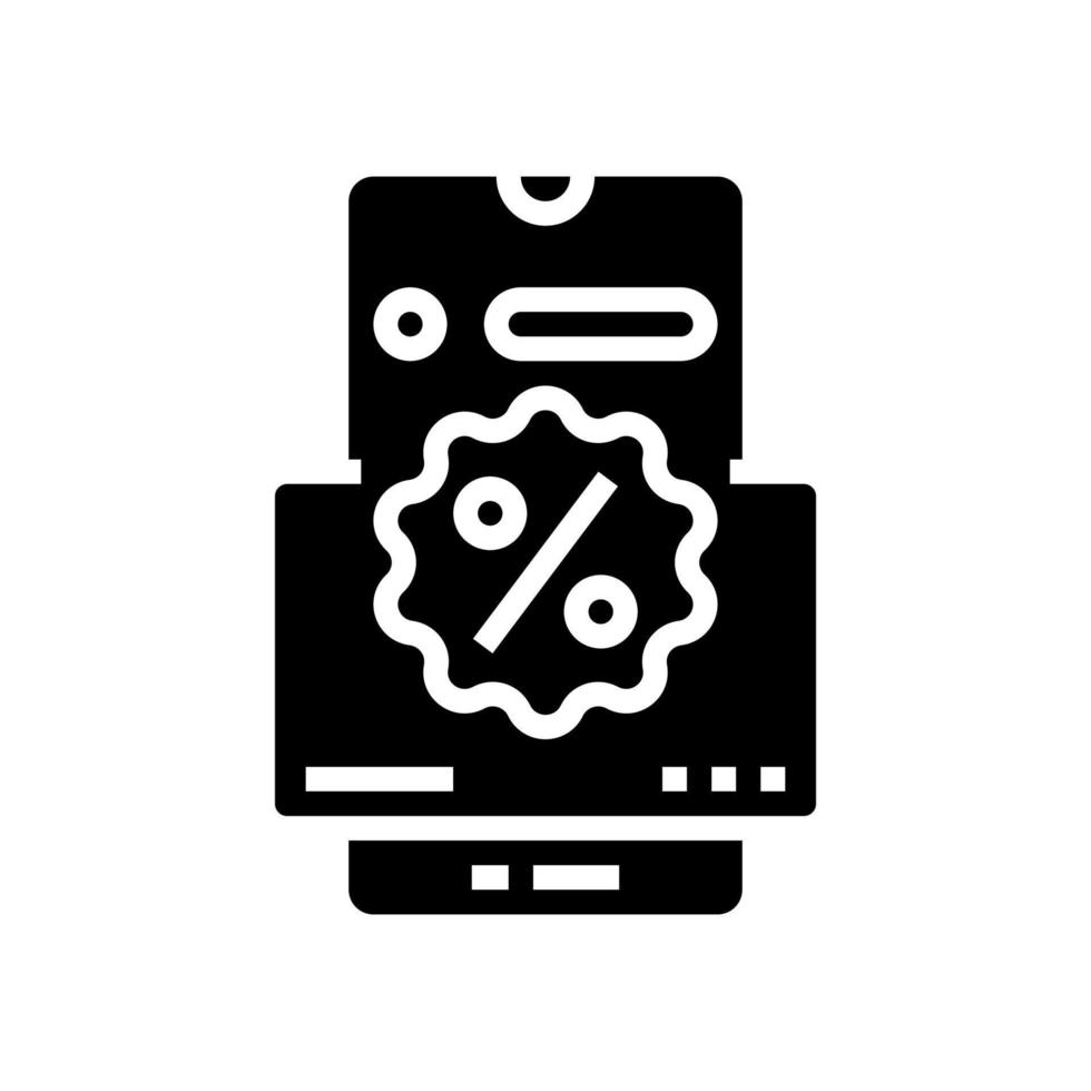 online loyalty glyph icon vector illustration