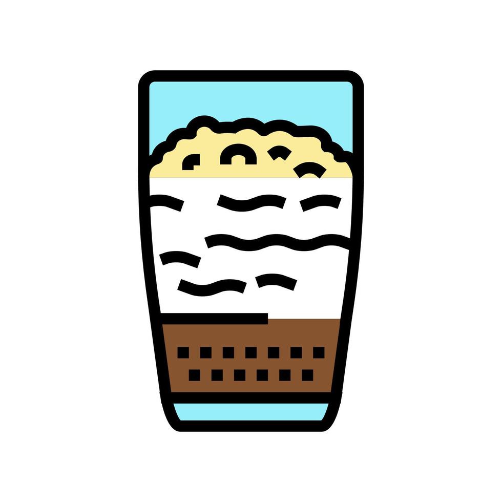 ilustración de vector de icono de color de café con leche