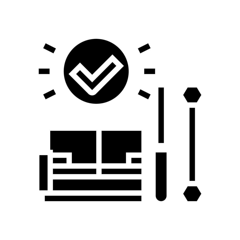 disassembly and assembly of sofa glyph icon vector illustration