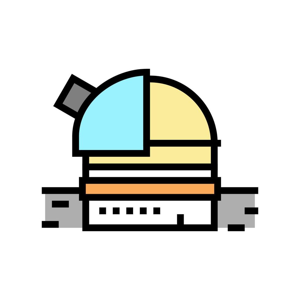 observatorio planetario color icono vector ilustración