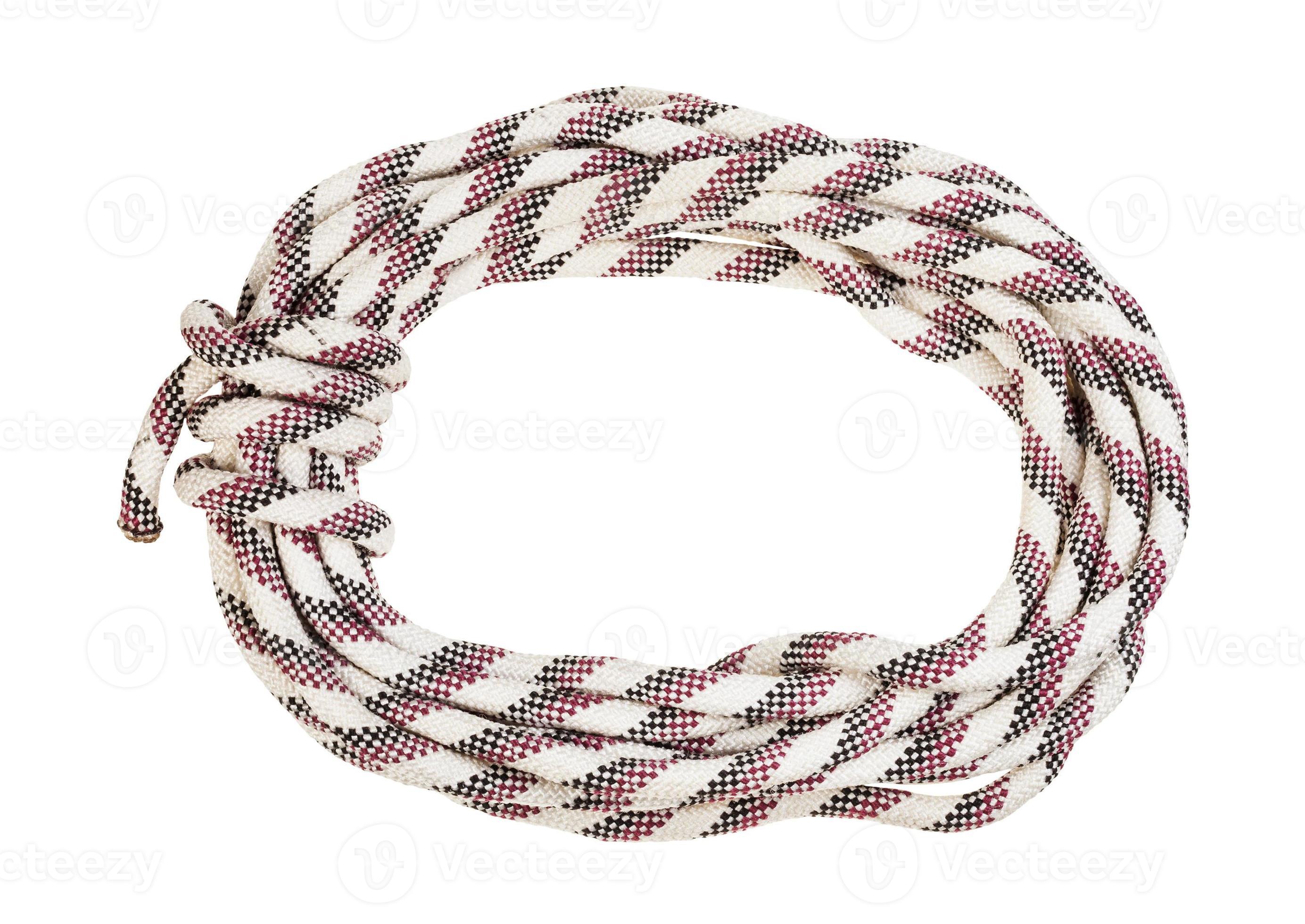 bight of striped synthetic rope isolated on white 10323490 Stock Photo at Vecteezy