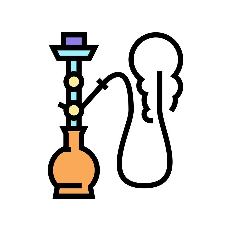 smoke hookah mens leisure color icon vector illustration