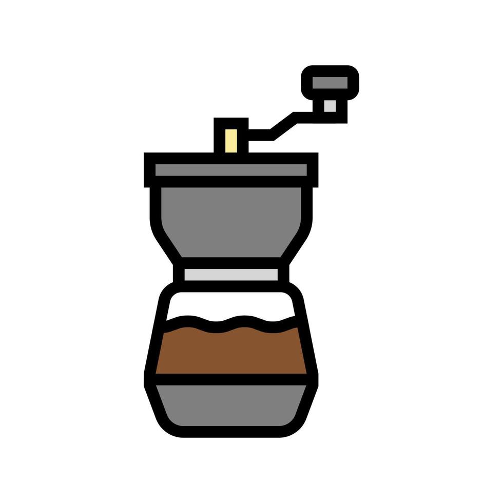 molinillo de café manual icono de color ilustración vectorial vector