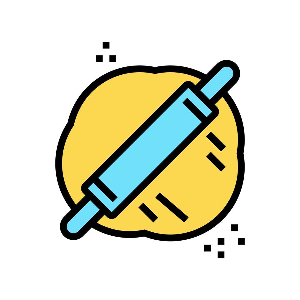 rolling dough color icon vector illustration