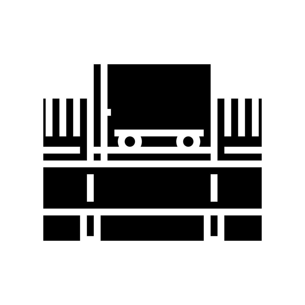 bulk handling system glyph icon vector illustration
