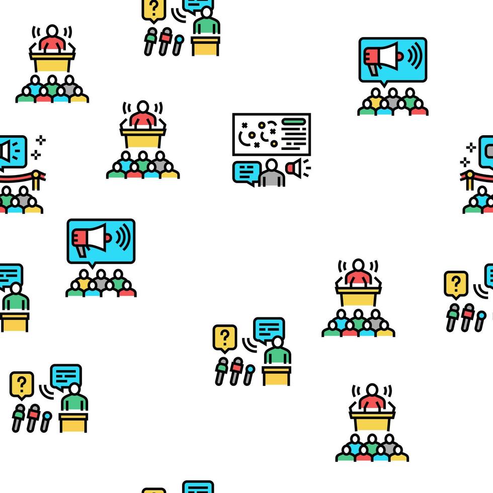 Pr Public Relations Vector Seamless Pattern