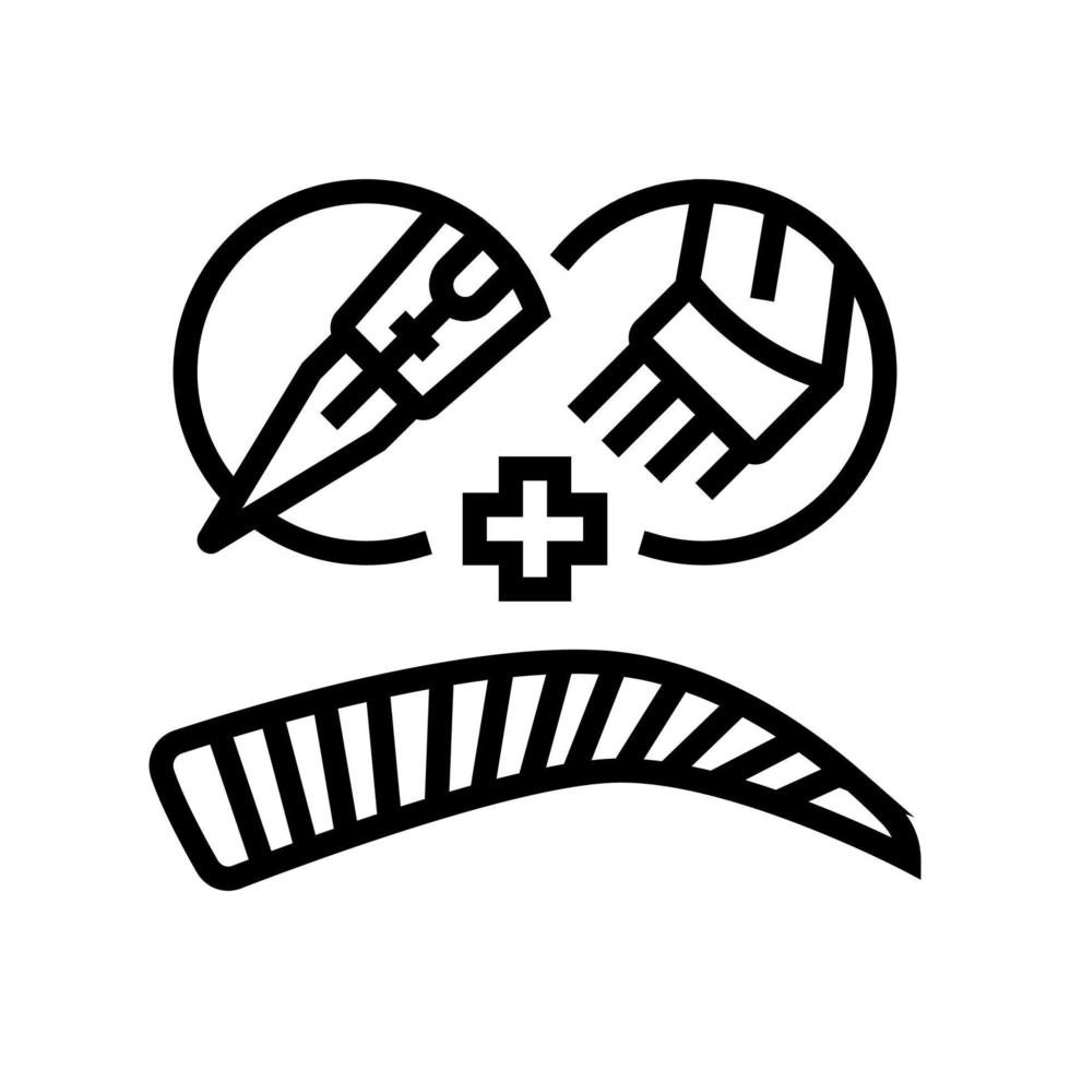 combo brows line icon vector illustration