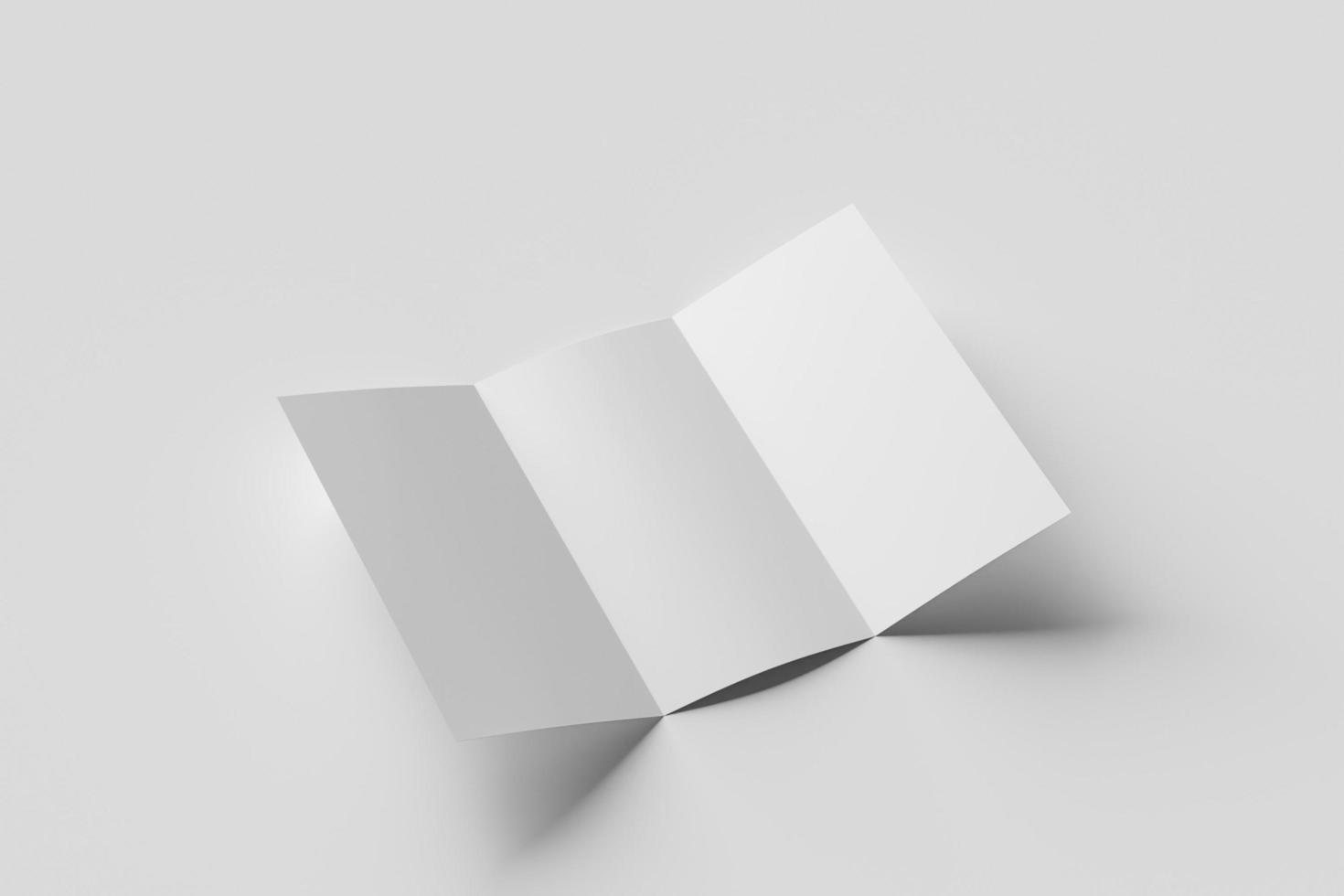 TRIFOLD BROCHURE A4 BLANK MOCKUPS photo
