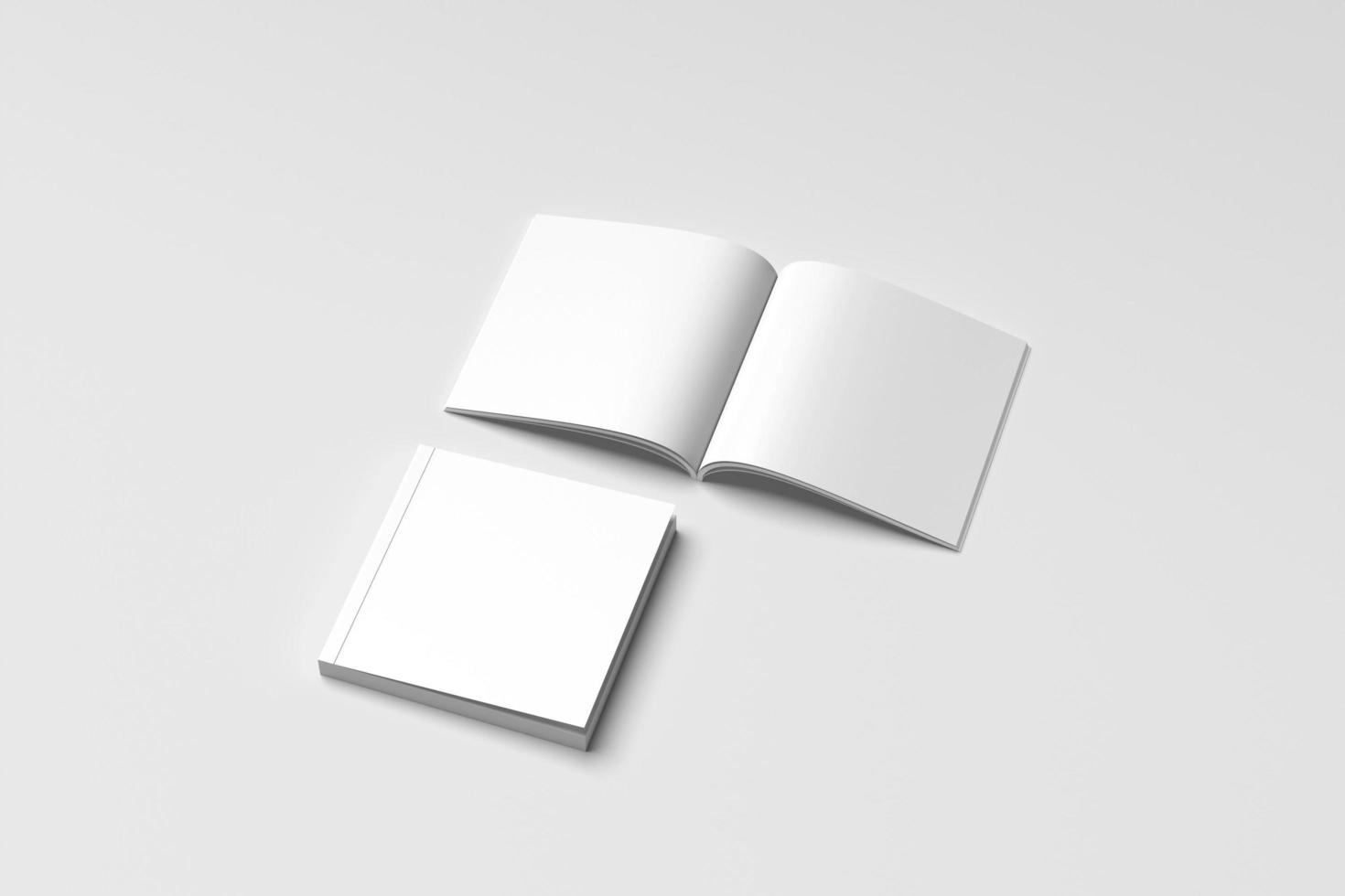 SQUARE BIFOLD BROCHURE BLANK MOCKUP photo