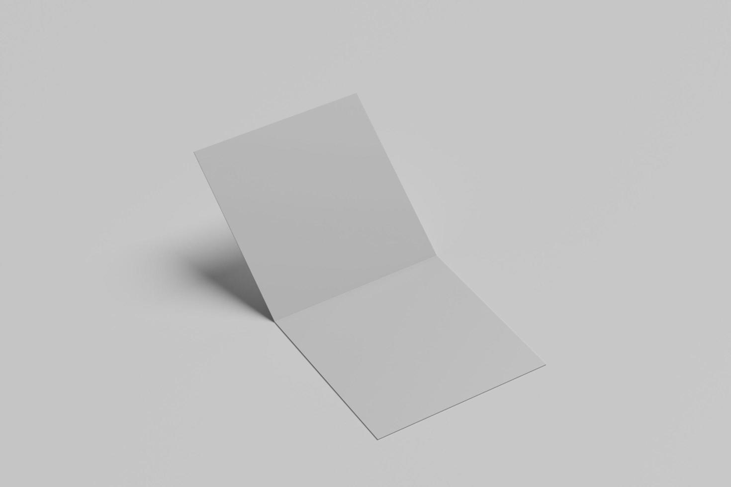 SQUARE BIFOLD BROCHURE BLANK MOCKUP photo