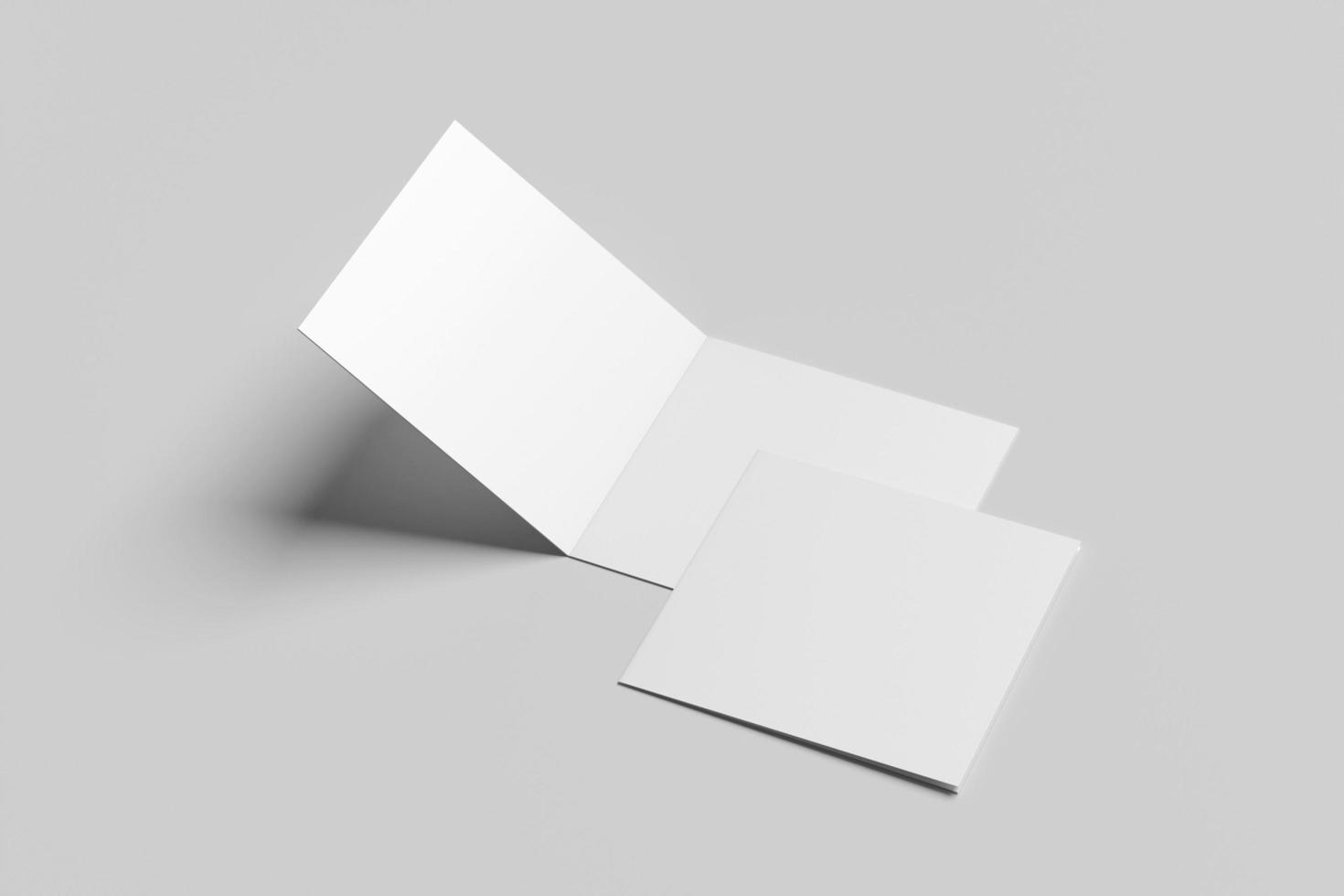 SQUARE BIFOLD BROCHURE BLANK MOCKUP photo