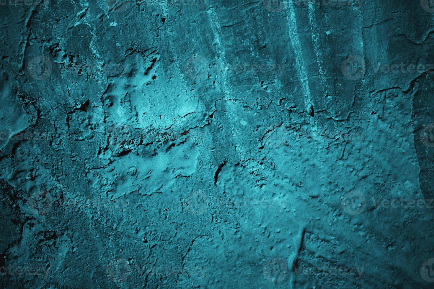 Abstract grunge blue stucco wall background. Dark stone wall concept background with space for text. photo