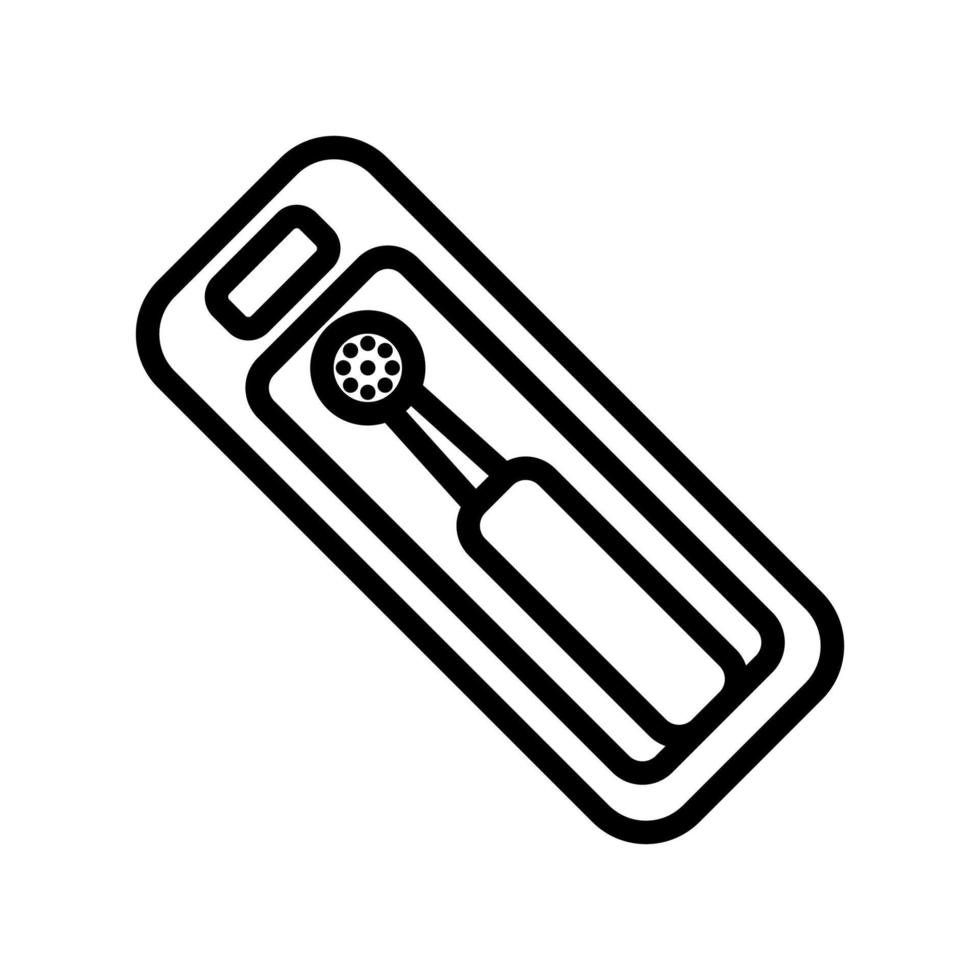 packaged electric toothbrush icon vector outline illustration