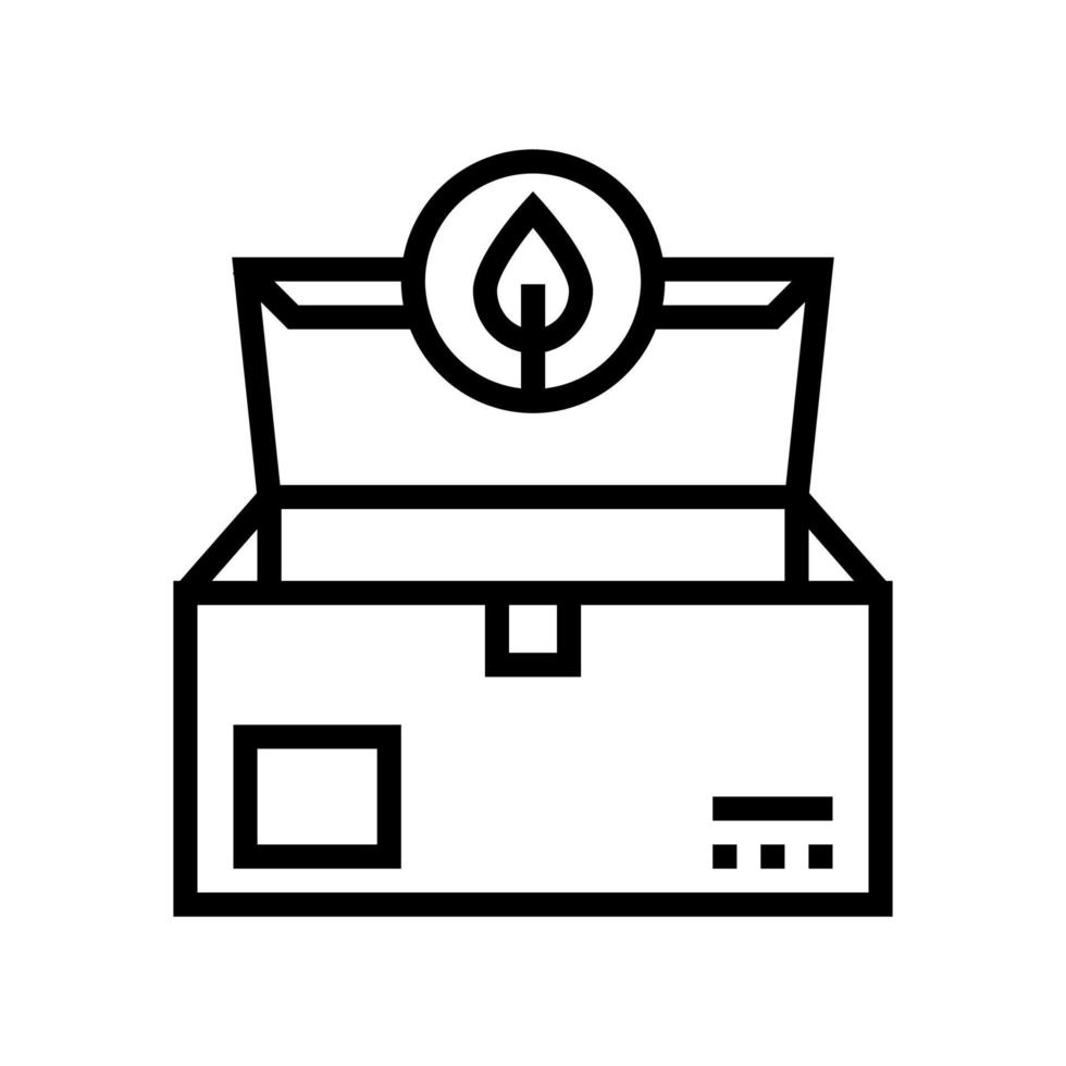 eco box packaging line icon vector illustration