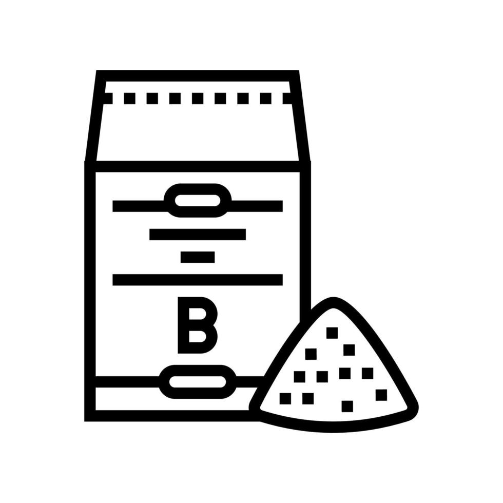 barley flour bag line icon vector illustration