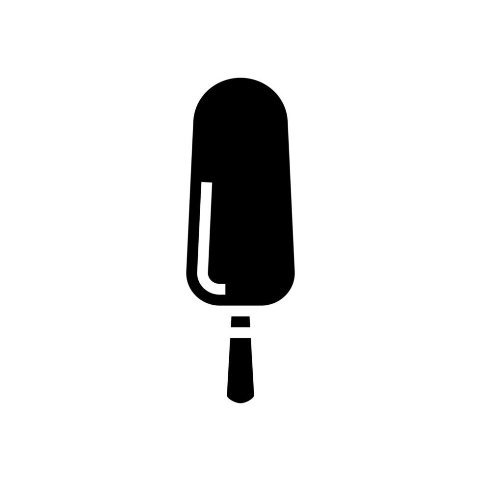 helado de chocolate glifo icono vector ilustración