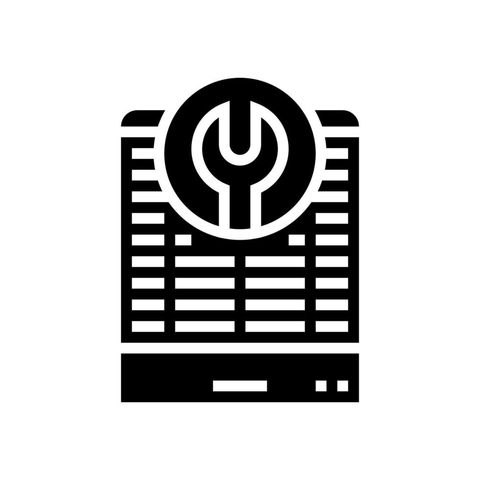 heat pump repair glyph icon vector illustration