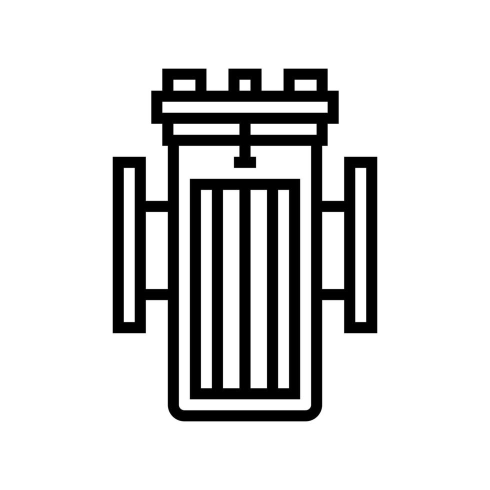water filter equipment line icon vector illustration